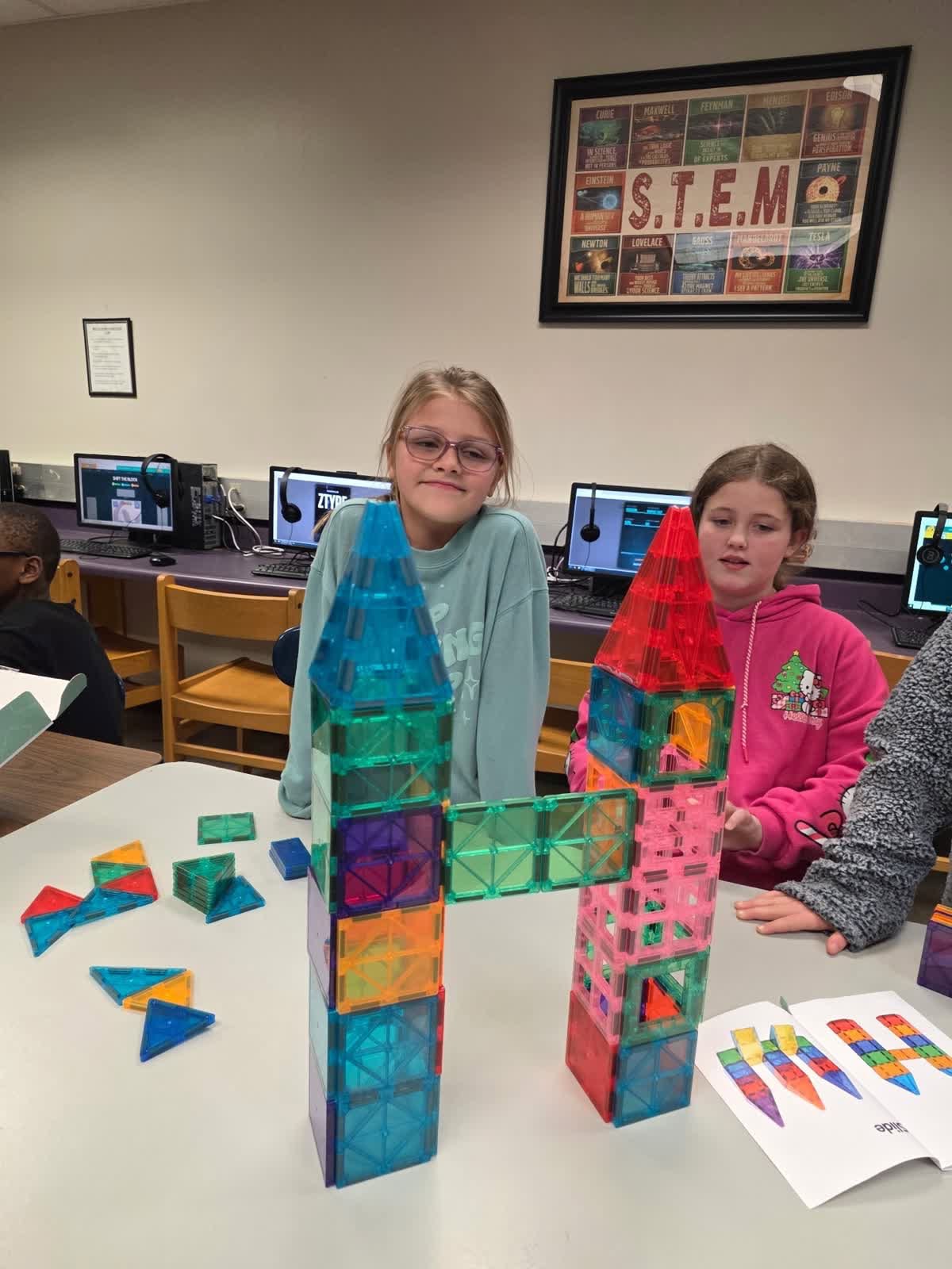 Club members participating in DIY STEM