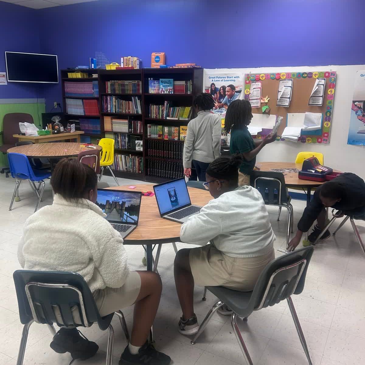 Club members participating in Power Hour