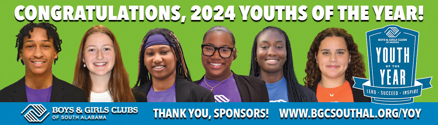Boys & Girls Clubs of South Alabama to honor  outstanding teens at Youth of the Year Ceremony on May 23
